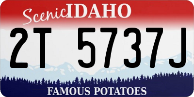 ID license plate 2T5737J