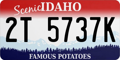 ID license plate 2T5737K
