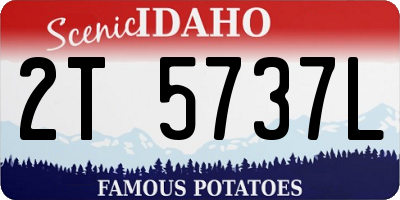 ID license plate 2T5737L
