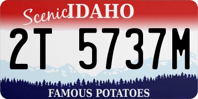ID license plate 2T5737M