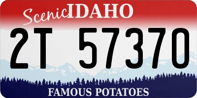 ID license plate 2T5737O