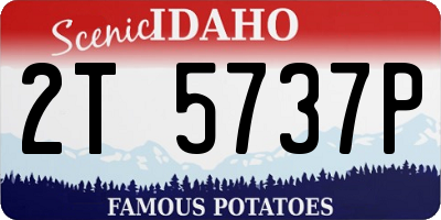 ID license plate 2T5737P