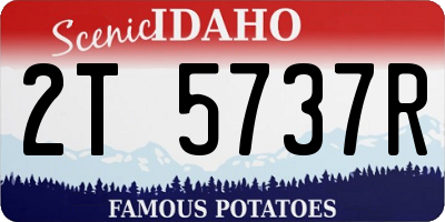 ID license plate 2T5737R