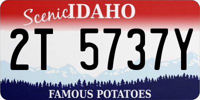 ID license plate 2T5737Y