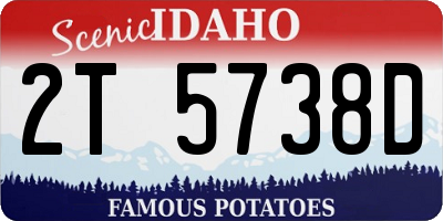 ID license plate 2T5738D
