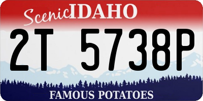 ID license plate 2T5738P
