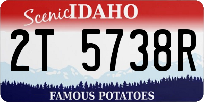 ID license plate 2T5738R