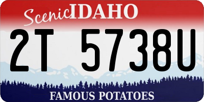 ID license plate 2T5738U