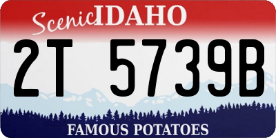ID license plate 2T5739B