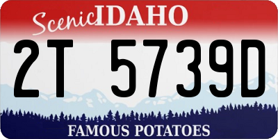 ID license plate 2T5739D
