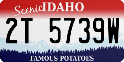 ID license plate 2T5739W