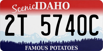 ID license plate 2T5740C