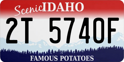 ID license plate 2T5740F