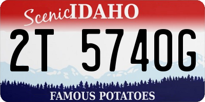 ID license plate 2T5740G