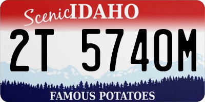 ID license plate 2T5740M