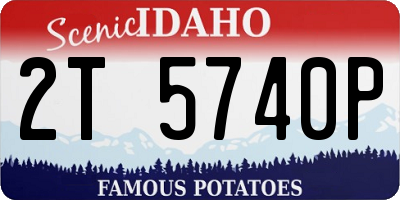 ID license plate 2T5740P