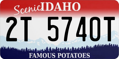 ID license plate 2T5740T