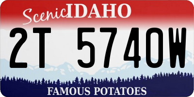 ID license plate 2T5740W