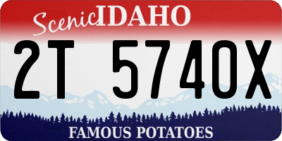 ID license plate 2T5740X