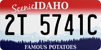 ID license plate 2T5741C
