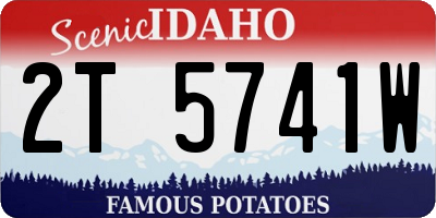 ID license plate 2T5741W
