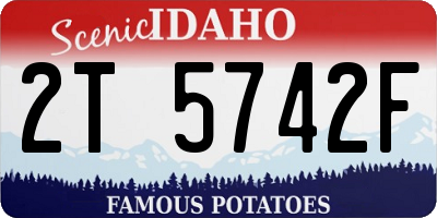 ID license plate 2T5742F
