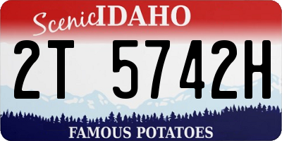 ID license plate 2T5742H