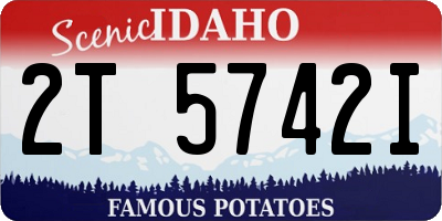 ID license plate 2T5742I