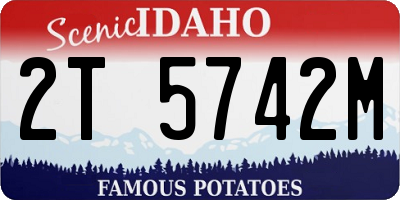 ID license plate 2T5742M
