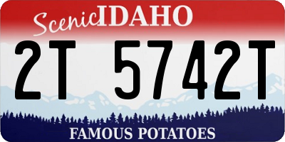 ID license plate 2T5742T