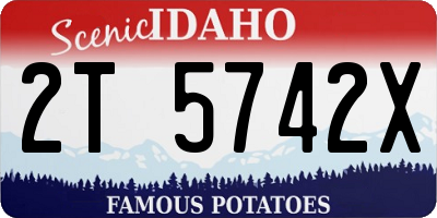 ID license plate 2T5742X