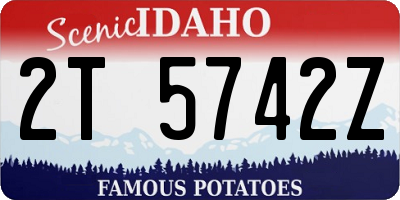 ID license plate 2T5742Z