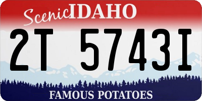 ID license plate 2T5743I