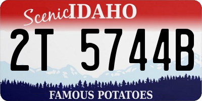 ID license plate 2T5744B