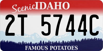ID license plate 2T5744C