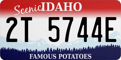 ID license plate 2T5744E
