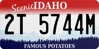 ID license plate 2T5744M