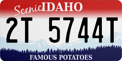 ID license plate 2T5744T