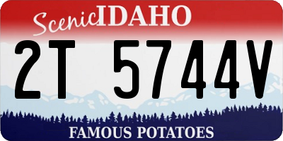 ID license plate 2T5744V