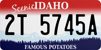 ID license plate 2T5745A