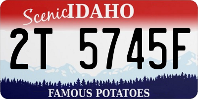 ID license plate 2T5745F