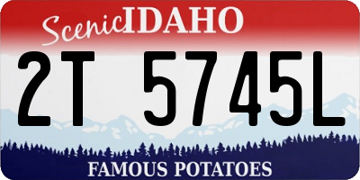 ID license plate 2T5745L