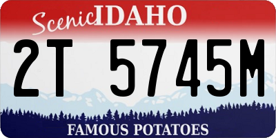 ID license plate 2T5745M