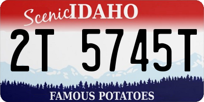 ID license plate 2T5745T