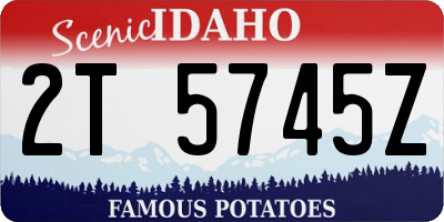 ID license plate 2T5745Z