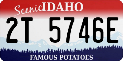 ID license plate 2T5746E