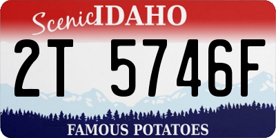 ID license plate 2T5746F