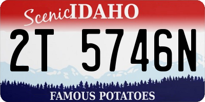 ID license plate 2T5746N