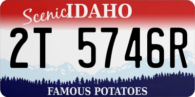 ID license plate 2T5746R