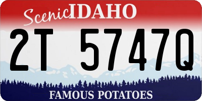 ID license plate 2T5747Q